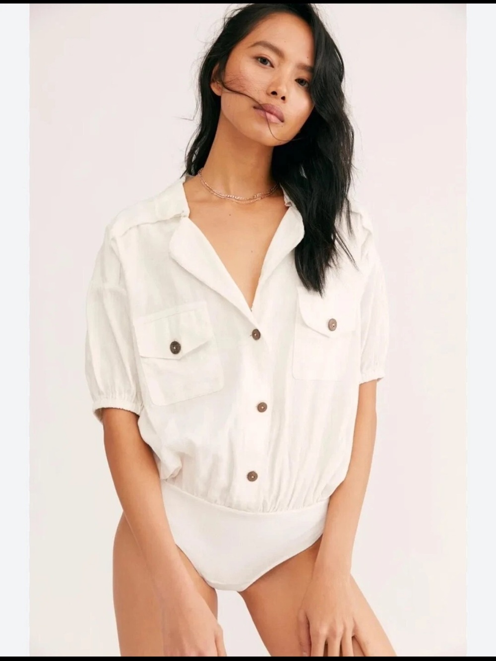 Free People So-Fari short sleeve Bodysuit